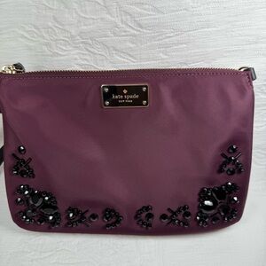 Kate Spade Wilson Road Nylon Crossbody Bag in Deep Plum